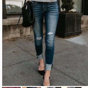 Vici Skinny Cuffed Jeans